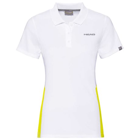HEAD Club Technical Polo Shirt Women White/Yellow